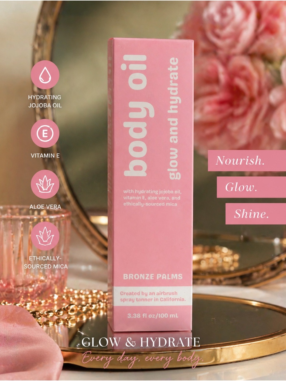 Body Oil Glow & Hydrate — Pink